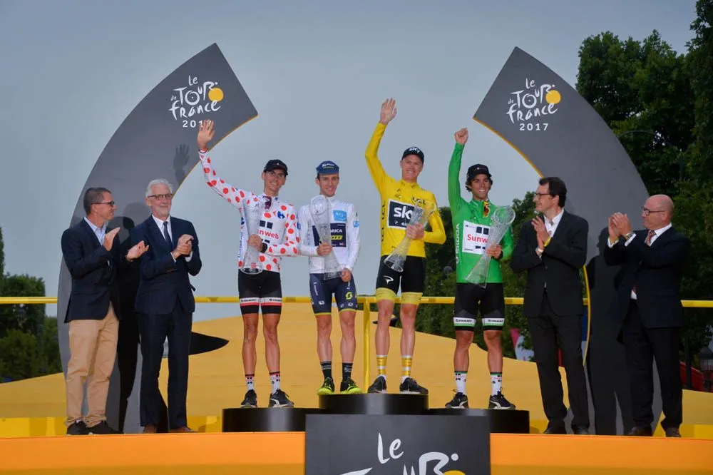 Chris Froome lần thứ 3 liên tiếp giành áo vàng chung cuộc Tour de France - Ảnh 2. Chris Froome lần thứ 3 liên tiếp giành áo vàng chung cuộc Tour de France - Ảnh 2.