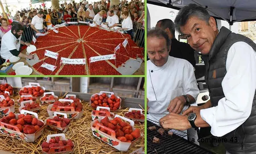 Chiếc bánh kem dâu khổng lổ dành cho các cua rơ Tour de France - Ảnh 1. Chiếc bánh kem dâu khổng lổ dành cho các cua rơ Tour de France - Ảnh 1.