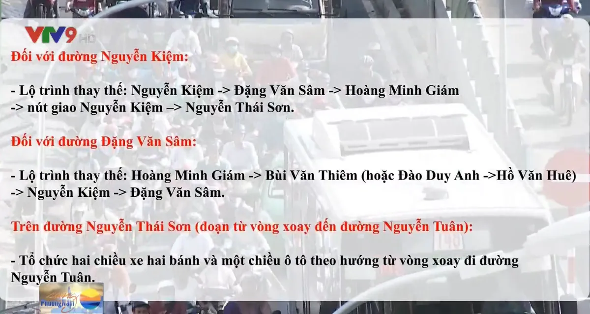 TP.HCM điều chỉnh giao thông khu vực Nguyễn Kiệm - Nguyễn Thái Sơn - Ảnh 1.