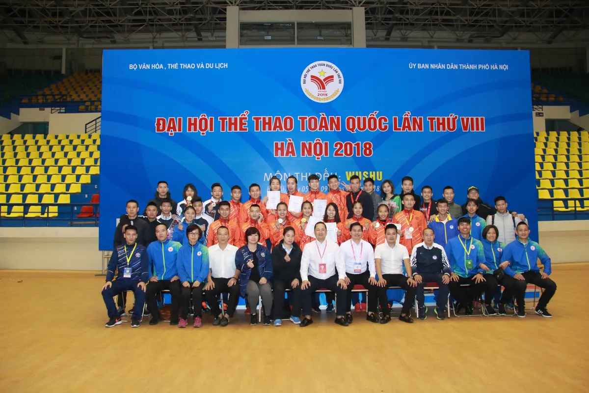 Môn Wushu Đại hội TTTQ 2018: Hà Nội bảo vệ thành công ngôi nhất toàn đoàn với 21 HCV - Ảnh 2. Môn Wushu Đại hội TTTQ 2018: Hà Nội bảo vệ thành công ngôi nhất toàn đoàn với 21 HCV - Ảnh 2.