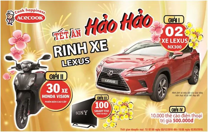 Tết ăn Hảo Hảo, rinh xe Lexus - Ảnh 1.