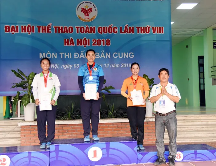 Môn Bắn cung Đại hội TTTQ 2018: Hà Nội, Vĩnh Long giành cú đúp HCV - Ảnh 1. Môn Bắn cung Đại hội TTTQ 2018: Hà Nội, Vĩnh Long giành cú đúp HCV - Ảnh 1.