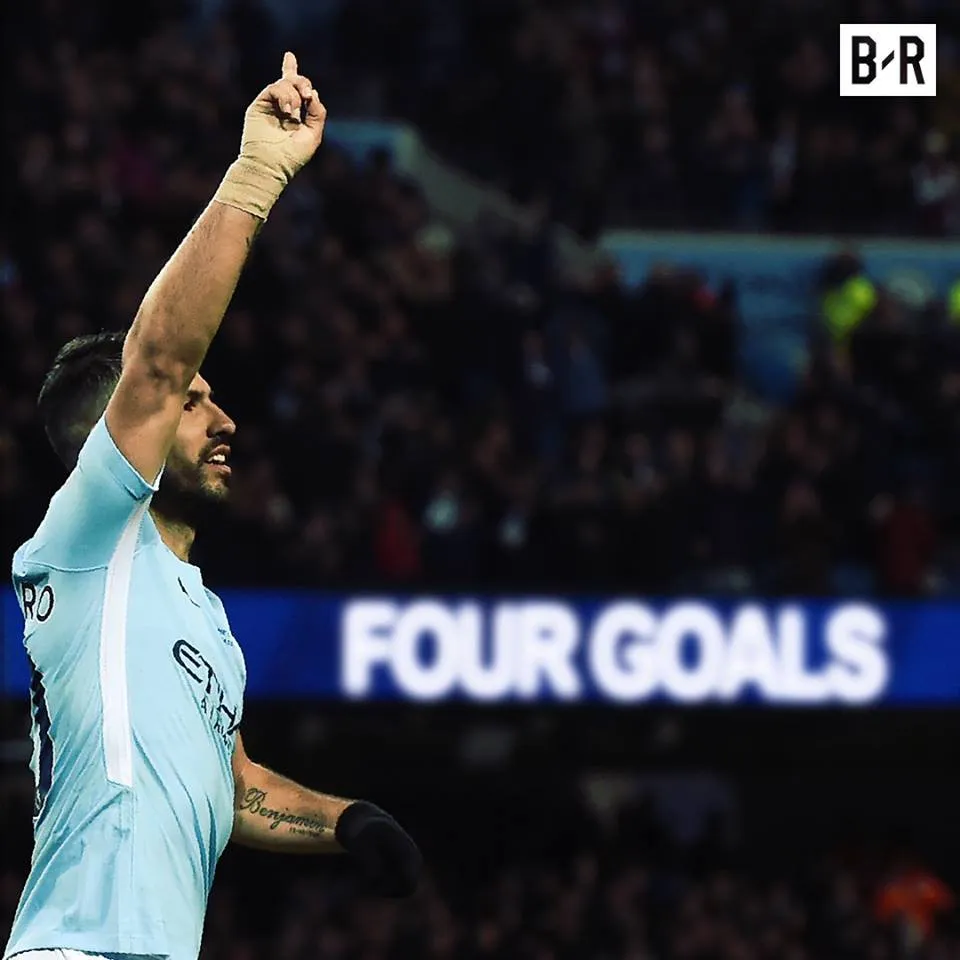 Ghi 4 bàn vào lưới Leicester, Sergio Aguero gia nhập bộ tứ siêu đẳng - Ảnh 1. Ghi 4 bàn vào lưới Leicester, Sergio Aguero gia nhập bộ tứ siêu đẳng - Ảnh 1.