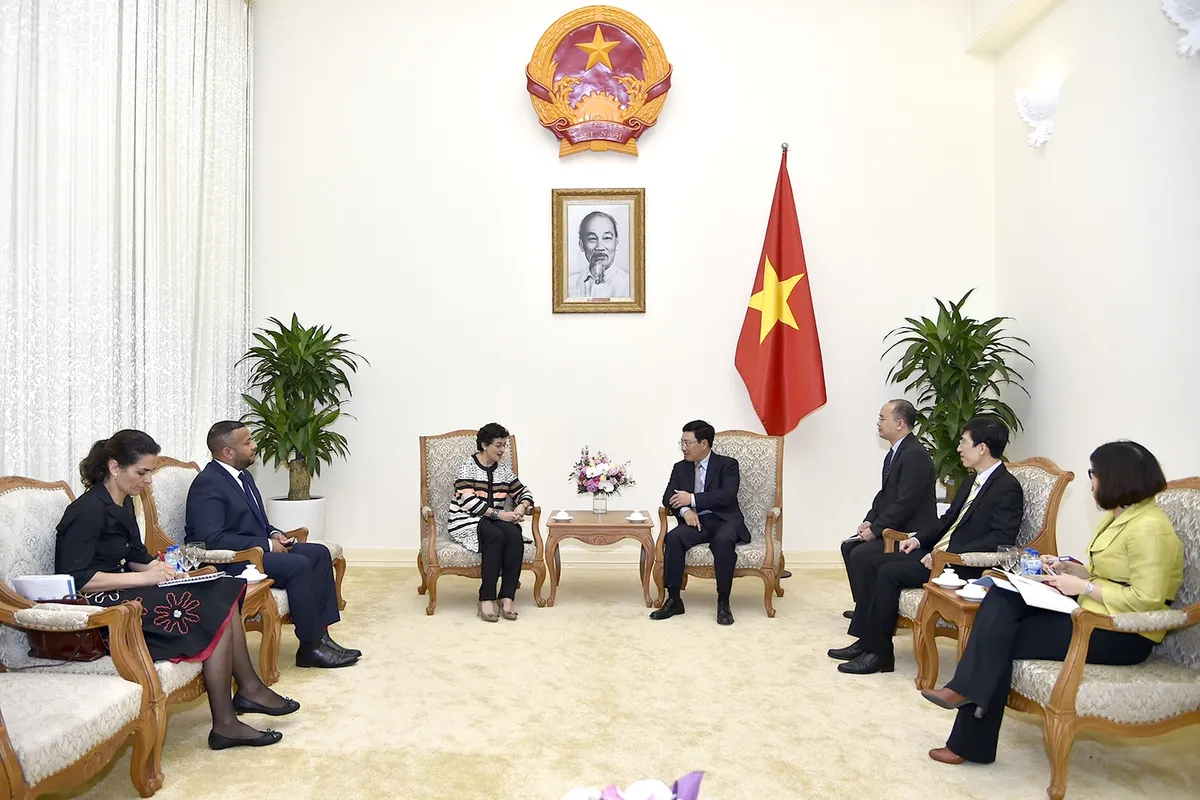 PTTg Phạm B&igrave;nh Minh tiếp Gi&aacute;m đốc Điều h&agrave;nh Trung t&acirc;m Thương mại Quốc tế - Ảnh 1.