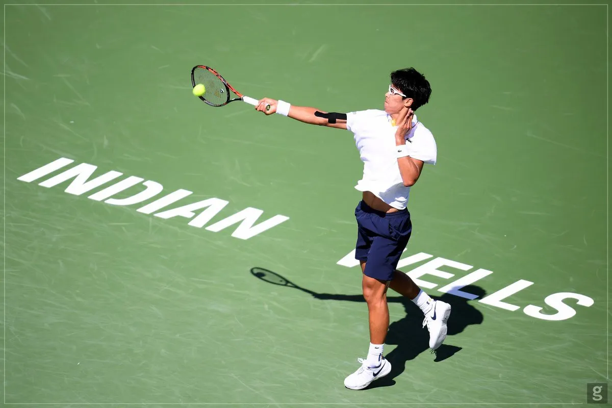 Indian Wells 2018: Hyeon Chung giành quyền vào tứ kết - Ảnh 2. Indian Wells 2018: Hyeon Chung giành quyền vào tứ kết - Ảnh 2.