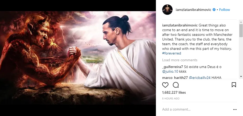 Ibrahimovic chính thức chia tay MU, chuẩn bị cập bến LA Galaxy - Ảnh 1. Ibrahimovic chính thức chia tay MU, chuẩn bị cập bến LA Galaxy - Ảnh 1.