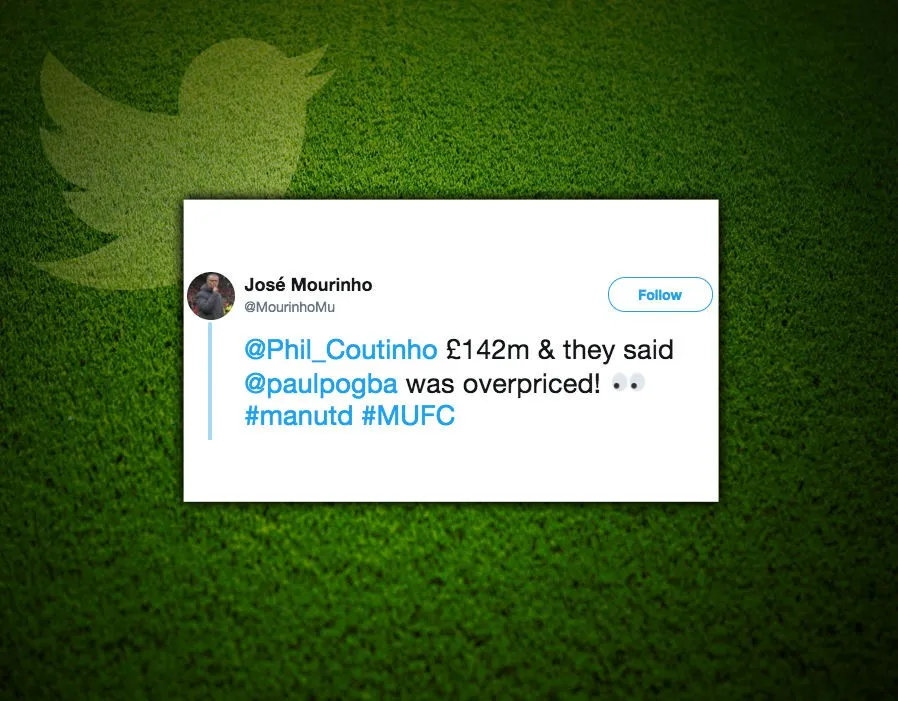 Cổ động viên Man Utd chế giễu Barcelona chiêu mộ Coutinho - Ảnh 1. Cổ động viên Man Utd chế giễu Barcelona chiêu mộ Coutinho - Ảnh 1.