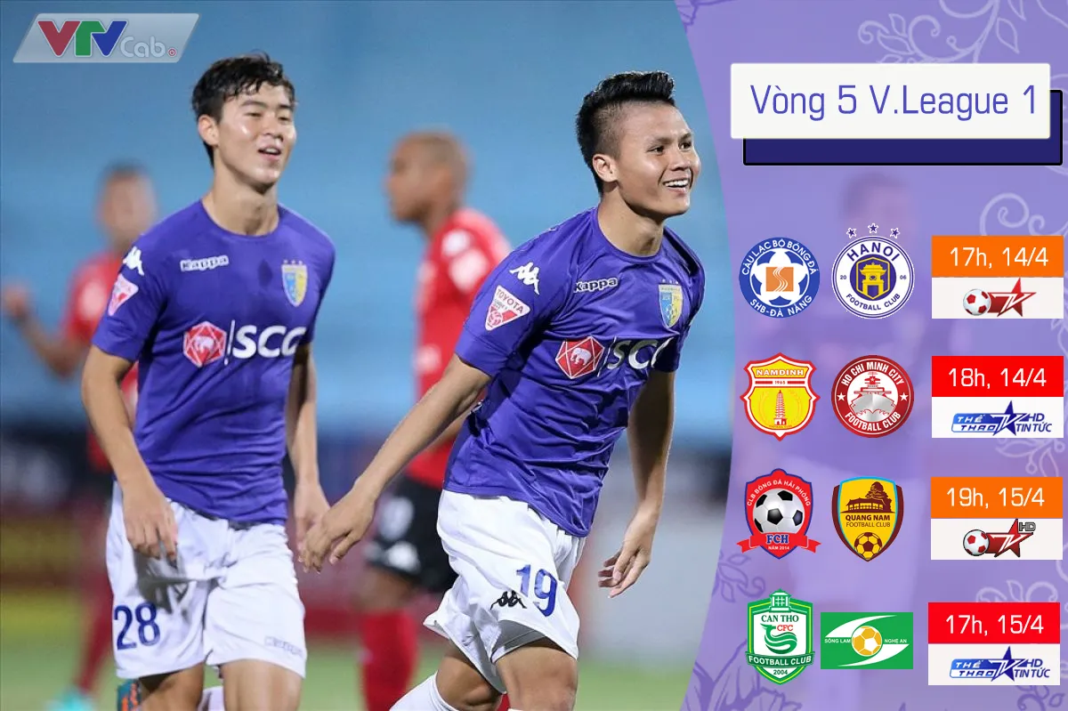 Lịch thi đấu và trực tiếp vòng 5 V.League 2018 - Ảnh 1. Lịch thi đấu và trực tiếp vòng 5 V.League 2018 - Ảnh 1.