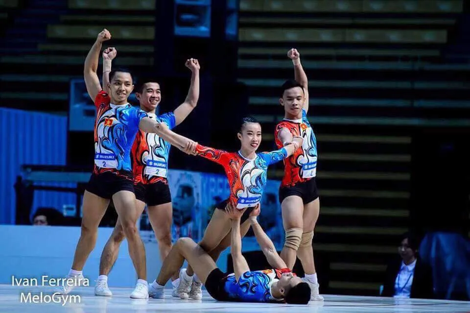 ĐT thể dục Aerobic Việt Nam thi đấu xuất sắc tại Cúp Thế giới ở Nhật Bản - Ảnh 1. ĐT thể dục Aerobic Việt Nam thi đấu xuất sắc tại Cúp Thế giới ở Nhật Bản - Ảnh 1.