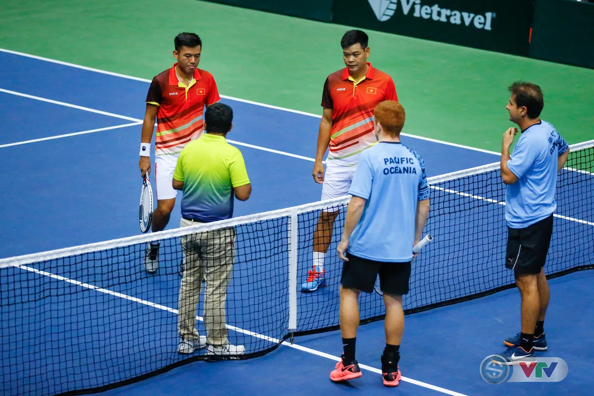 ẢNH: Lý Hoàng Nam ra quân thắng lợi tại Davis Cup - Ảnh 7. ẢNH: Lý Hoàng Nam ra quân thắng lợi tại Davis Cup - Ảnh 7.