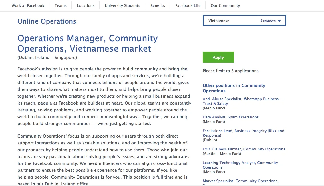 Facebook tuyển nhân sự cho thị trường Việt Nam - Ảnh 2.