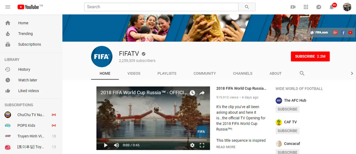 Dõi theo từng nhịp bóng lăn World Cup 2018 cùng YouTube - Ảnh 1.