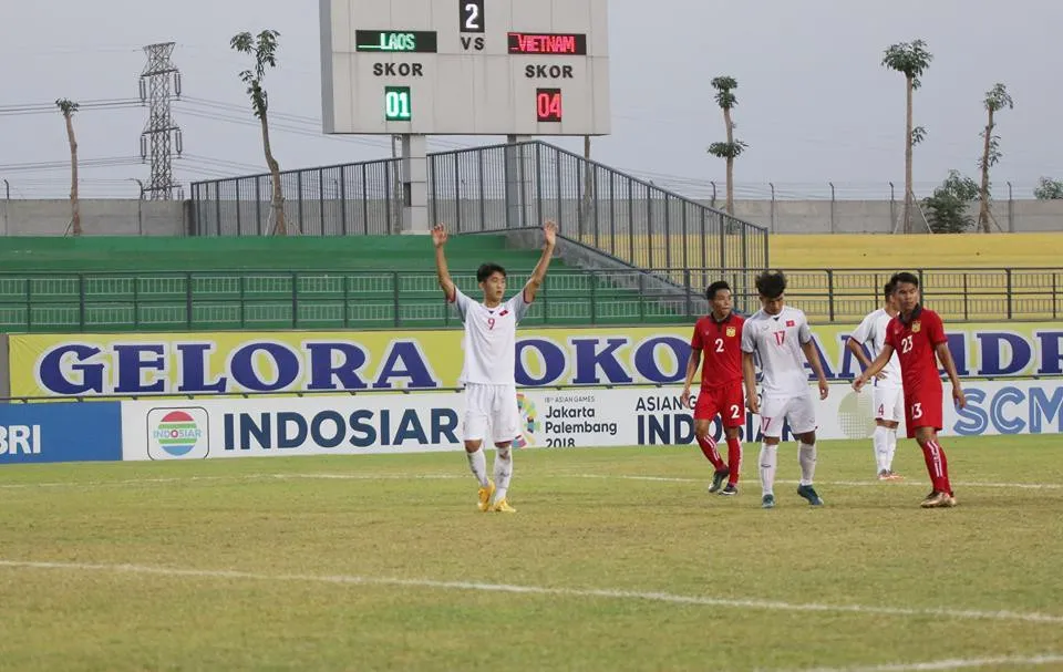 Giải U19 Đông Nam Á 2018: U19 Việt Nam thắng dễ U19 Lào - Ảnh 1. Giải U19 Đông Nam Á 2018: U19 Việt Nam thắng dễ U19 Lào - Ảnh 1.