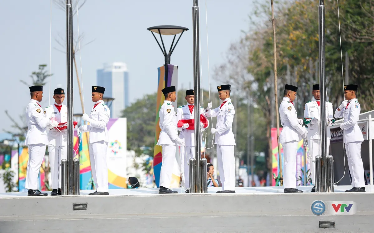 Quốc kỳ Việt Nam tung bay tại ASIAD 2018 - Ảnh 3.