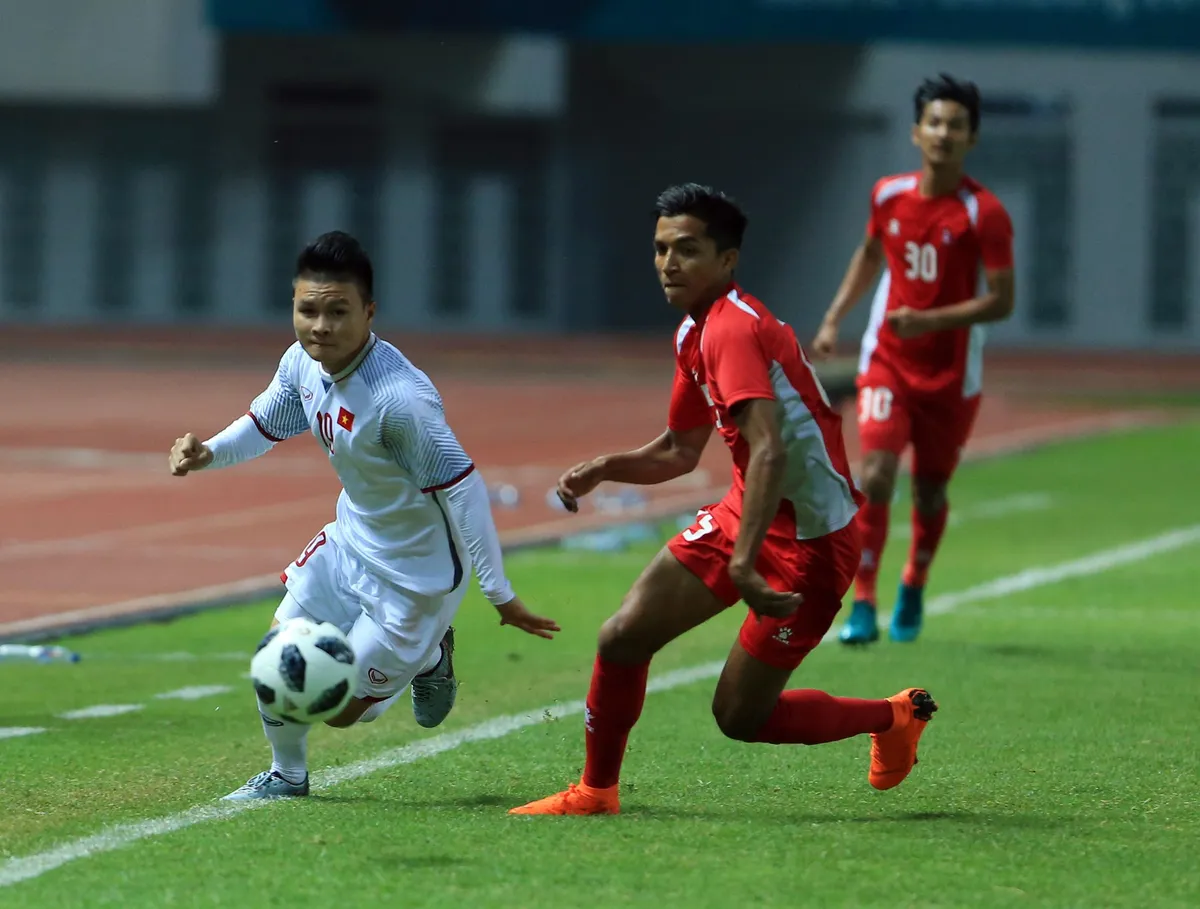 ẢNH: ĐT Olympic Việt Nam thắng nhẹ Olympic Nepal, sớm giành quyền vào vòng 1/8 - Ảnh 15.