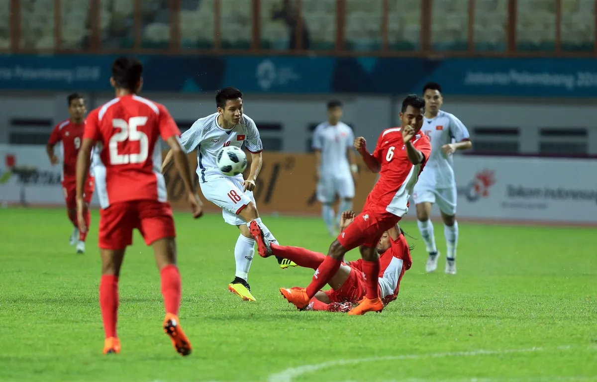 ẢNH: ĐT Olympic Việt Nam thắng nhẹ Olympic Nepal, sớm giành quyền vào vòng 1/8 - Ảnh 6.