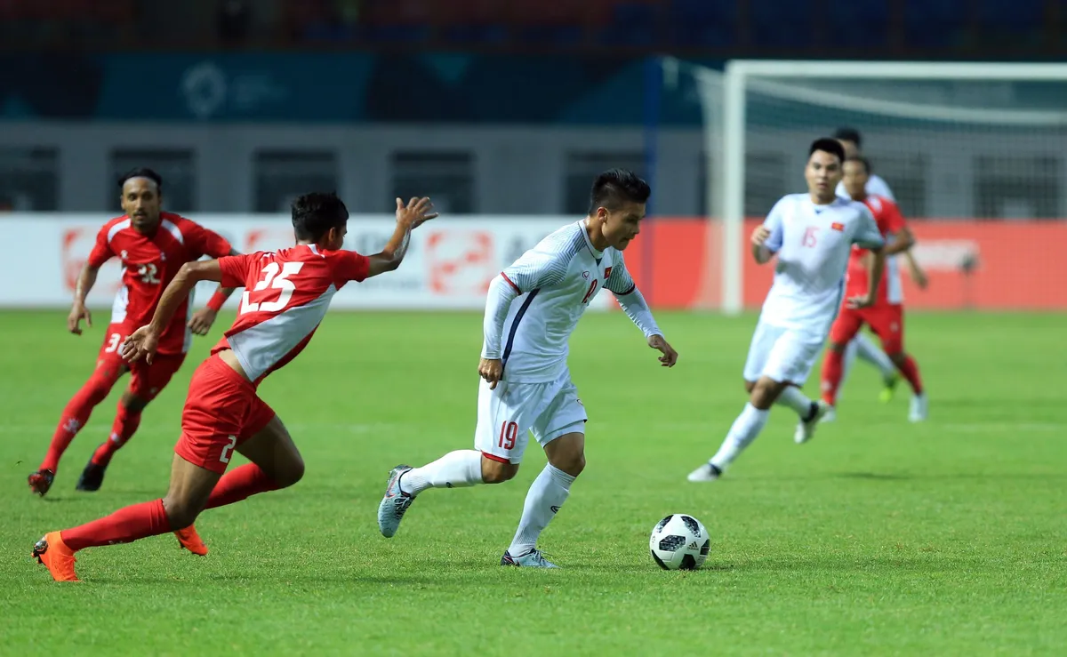 ẢNH: ĐT Olympic Việt Nam thắng nhẹ Olympic Nepal, sớm giành quyền vào vòng 1/8 - Ảnh 13.