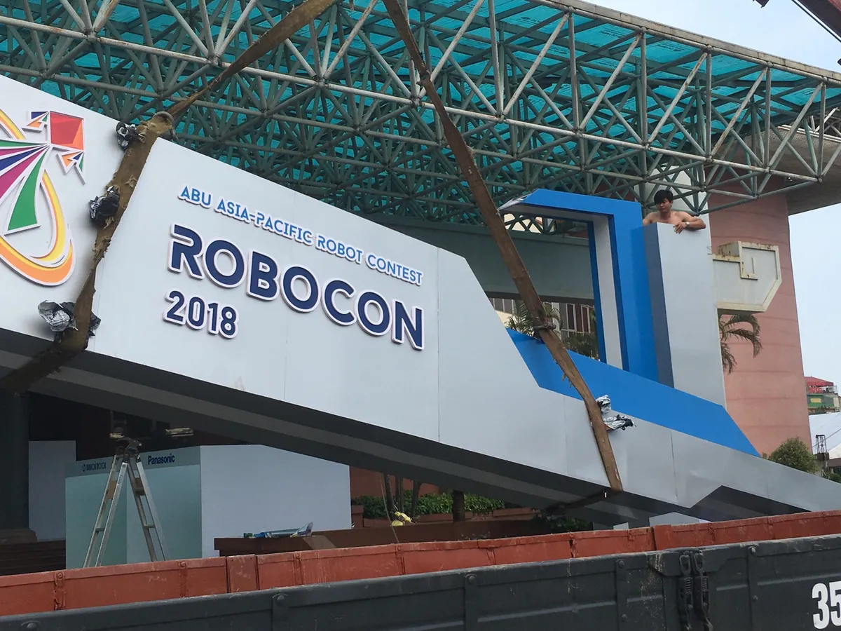 ABU Robocon 2018: Sân thi đấu đã “lên màu” - Ảnh 8.