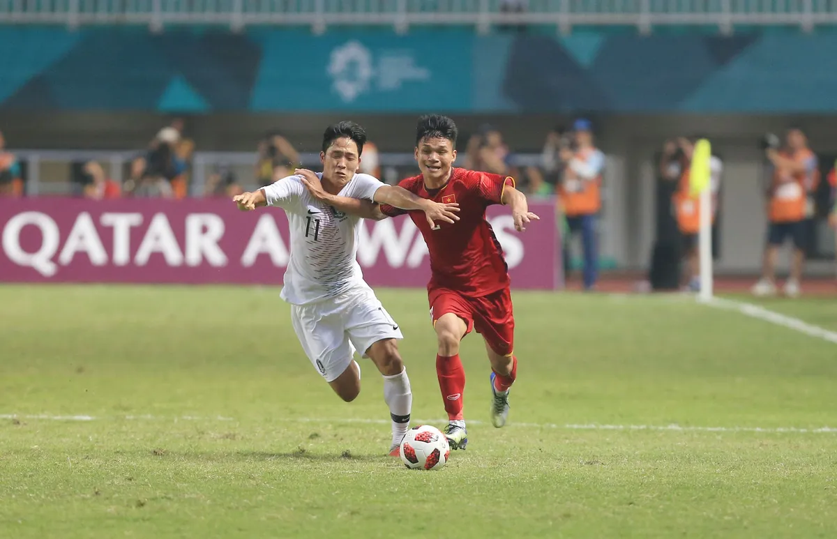 ẢNH: Olympic Việt Nam thất bại trước Olympic H&agrave;n Quốc v&agrave; dừng bước ở b&aacute;n kết ASIAD 2018 - Ảnh 7.