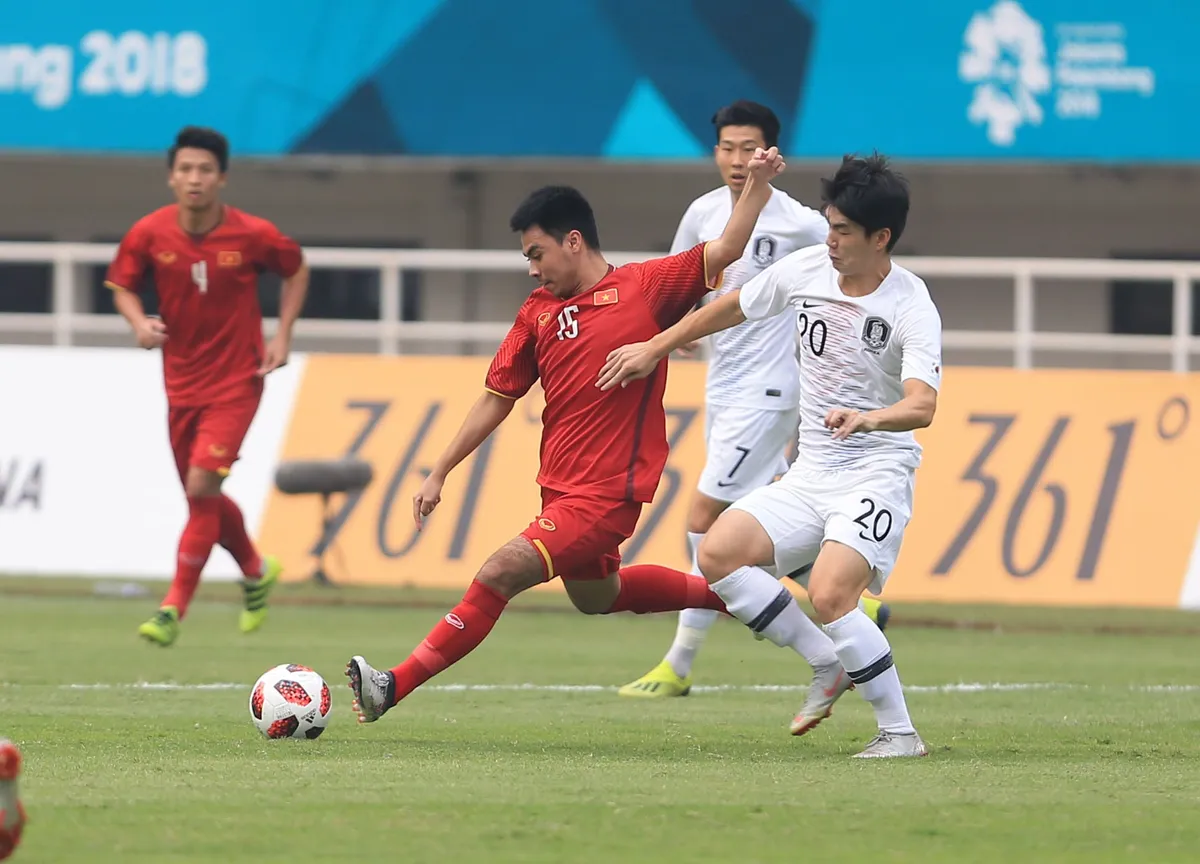 ẢNH: Olympic Việt Nam thất bại trước Olympic H&agrave;n Quốc v&agrave; dừng bước ở b&aacute;n kết ASIAD 2018 - Ảnh 3.