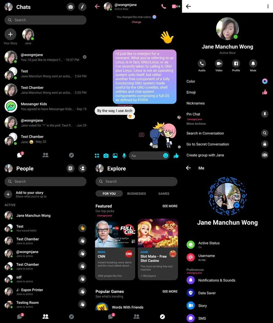 Facebook Messenger thử nghiệm chế độ Dark Mode - Ảnh 1.