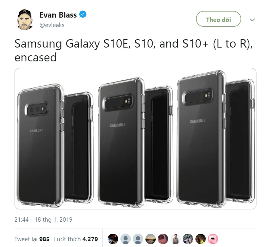 Hình ảnh bộ ba Samsung Galaxy S10 lộ diện đầy ấn tượng. - Ảnh 1.