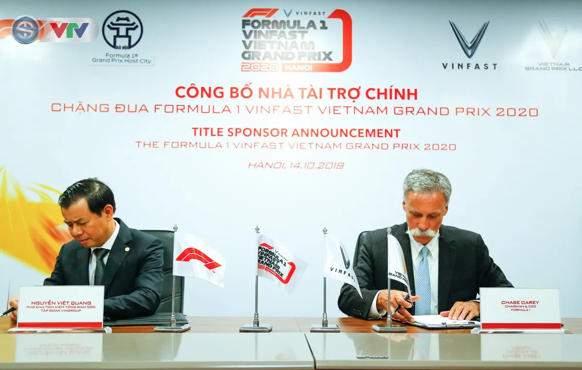 VinFast là nhà tài trợ chính của chặng đua Công thức 1 Việt Nam - Ảnh 1. VinFast là nhà tài trợ chính của chặng đua Công thức 1 Việt Nam - Ảnh 1.