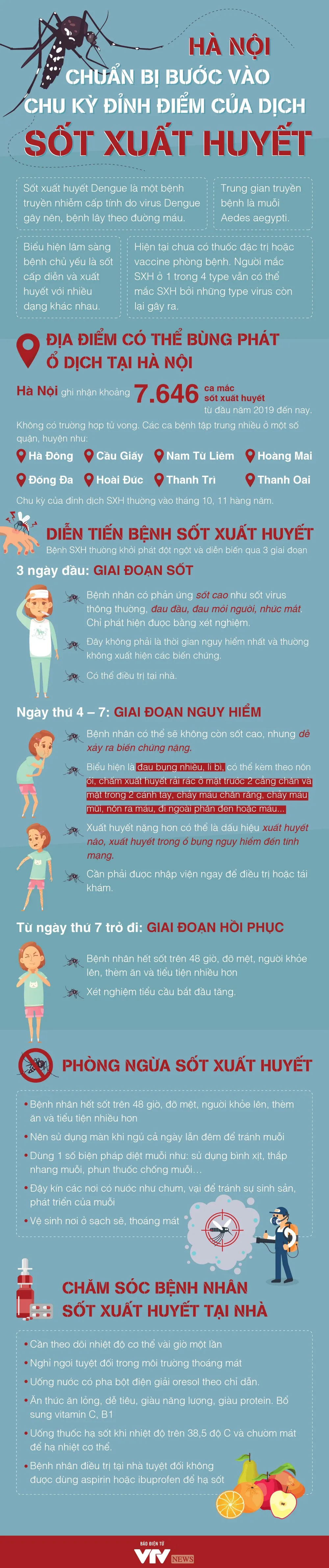 [Infographic] - Những lưu ý khi dịch sốt xuất huyết sắp vào chu kỳ đỉnh điểm tại Hà Nội - Ảnh 1.