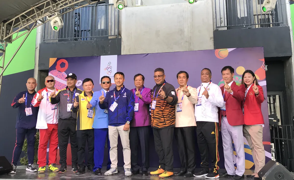 Quốc kỳ Việt Nam tung bay tại SEA Games 30 - Philippines 2019 - Ảnh 8. Quốc kỳ Việt Nam tung bay tại SEA Games 30 - Philippines 2019 - Ảnh 8.