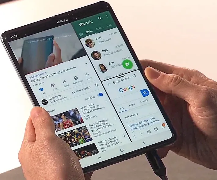 Cận cảnh siêu phẩm smartphone màn hình gập Galaxy Fold của Samsung - Ảnh 4.