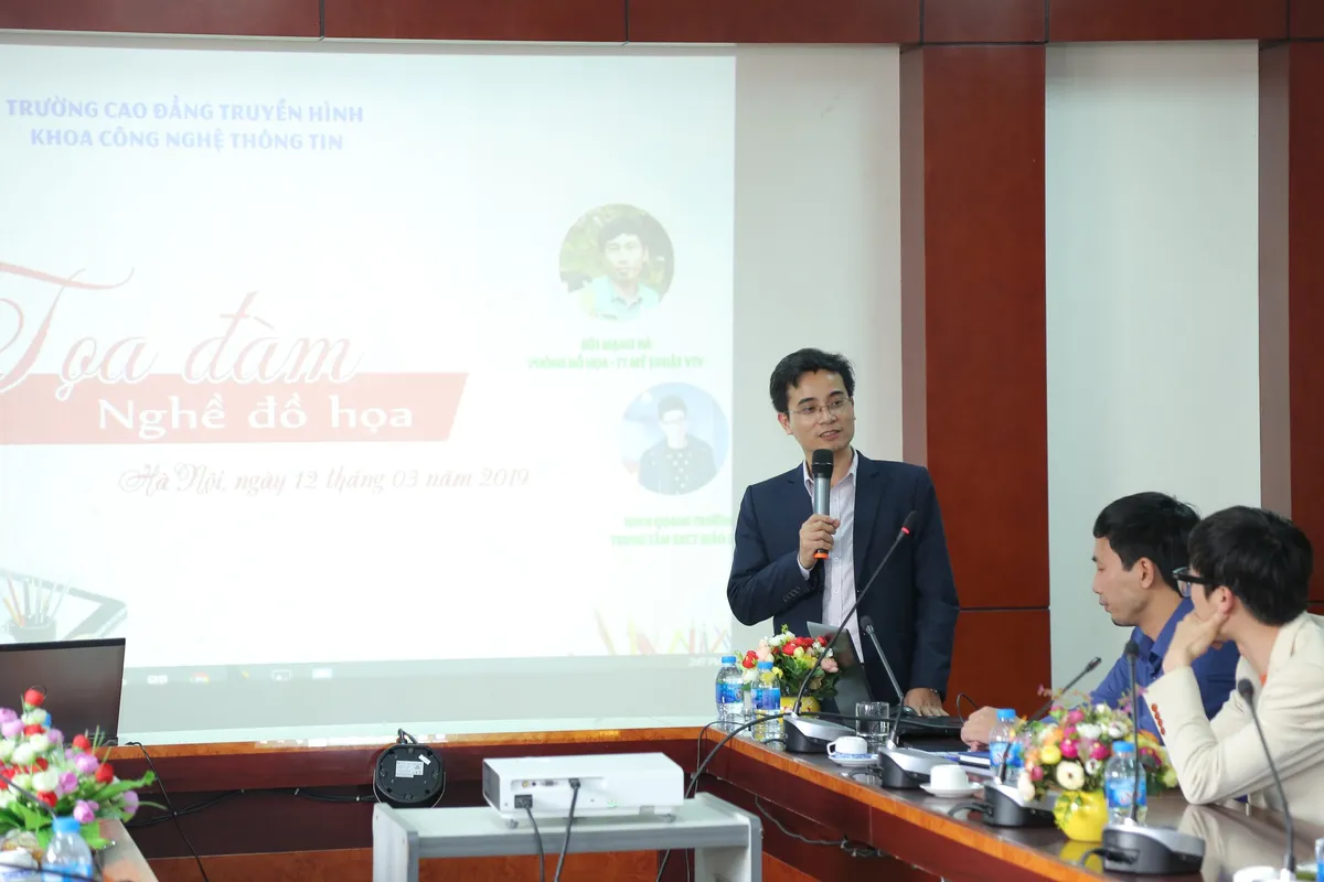 Sinh viên Cao đẳng Truyền hình trau dồi kiến thức với tọa đàm Nghề đồ họa - Ảnh 6. Sinh viên Cao đẳng Truyền hình trau dồi kiến thức với tọa đàm Nghề đồ họa - Ảnh 6.