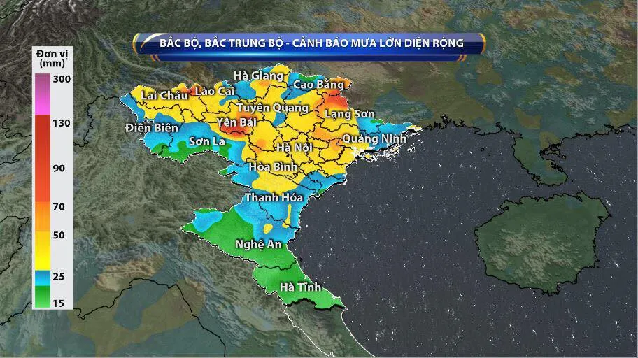 Bắc Bộ, Bắc Trung Bộ tiếp diễn mưa to, cảnh báo một đợt lũ - Ảnh 1.