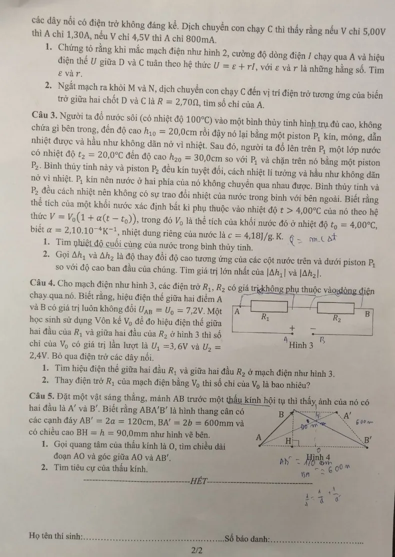 Đề thi Vật Lý lớp 10 Chuyên ĐH Sư phạm 2019 khó và khác lạ - Ảnh 2.