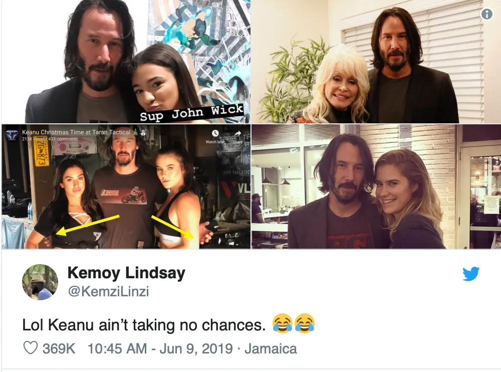 Fan ‘phát cuồng’ vì bàn tay lịch thiệp của Keanu Reeves - Ảnh 1.