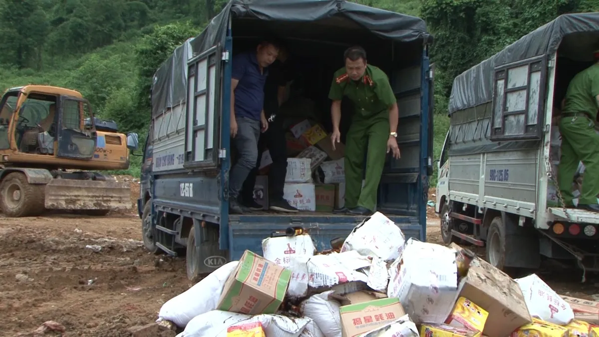 Tiêu hủy hàng hóa nhập lậu trị giá tỷ đồng - Ảnh 1. Tiêu hủy hàng hóa nhập lậu trị giá tỷ đồng - Ảnh 1.