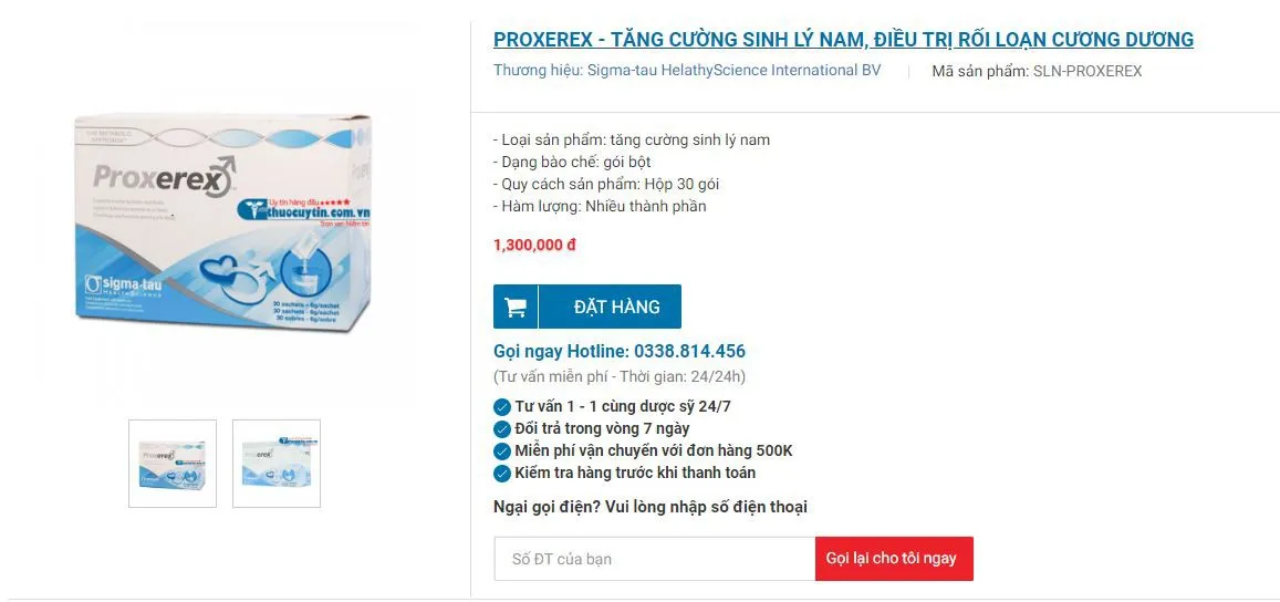 Cẩn trọng quảng c&aacute;o sản phẩm Proxerex - Ảnh 1.