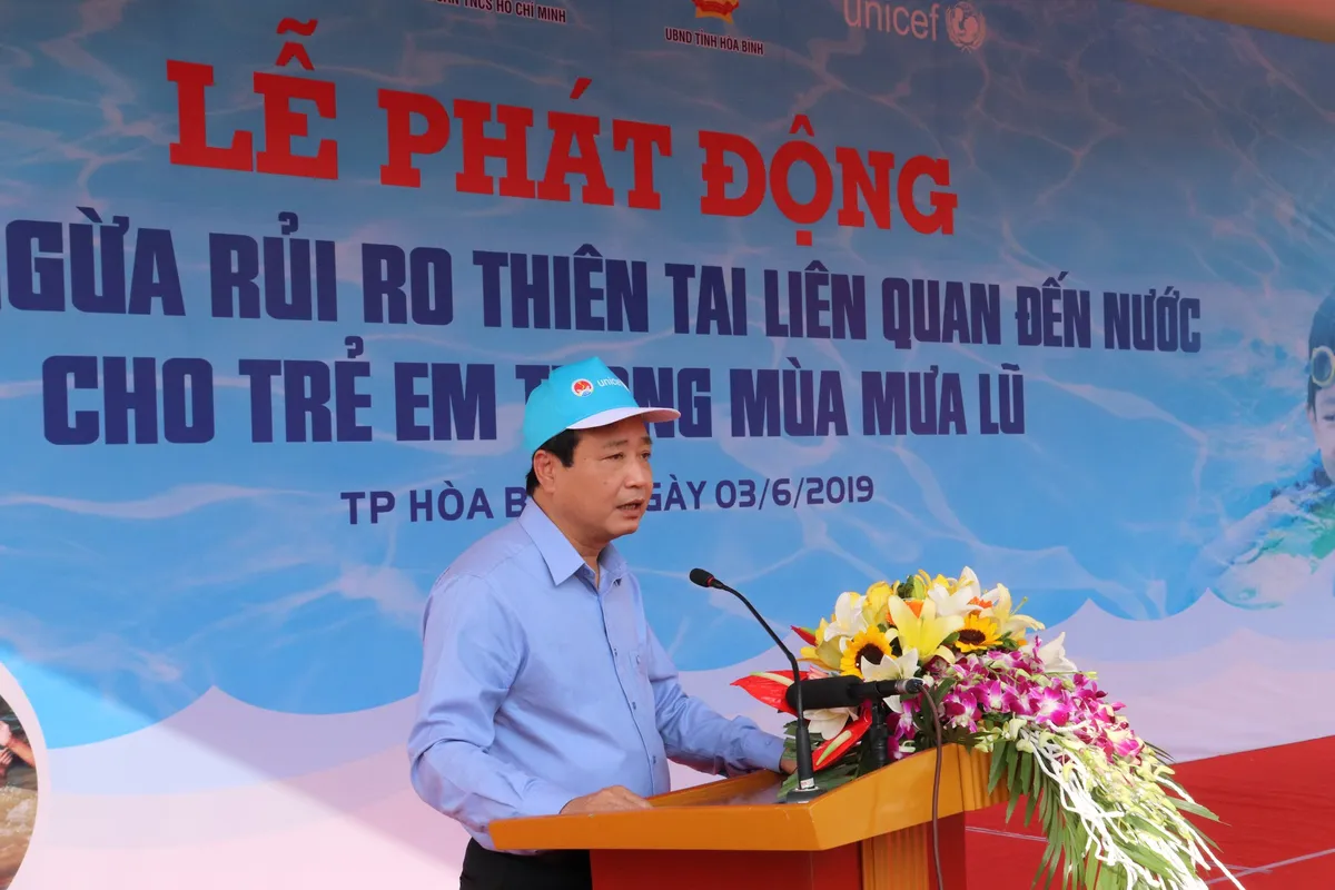 Phát động phòng ngừa rủi ro thiên tai liên quan đến đuối nước cho trẻ em trong mùa mưa lũ - Ảnh 2.