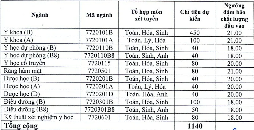 Đai học Y dược Hải Phòng và Thái Bình cùng lấy điểm sàn cao nhất 21 - Ảnh 1.