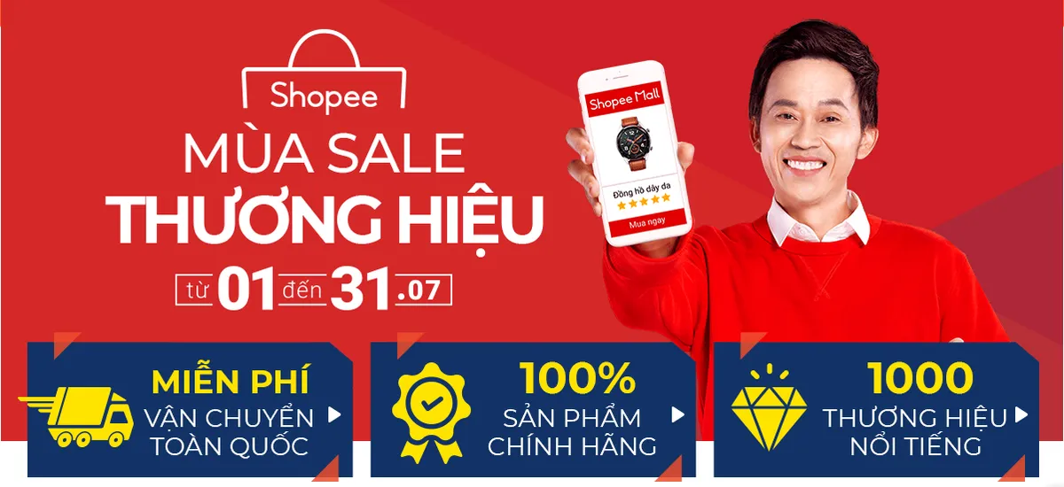 Shopee mùa sale thương hiệu