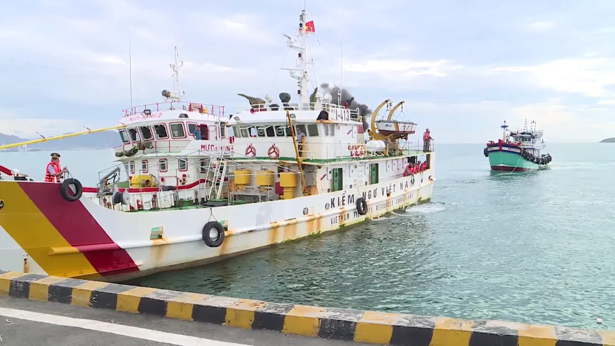 Cứu nạn thành công 2 tàu cá trôi dạt trên biển - Ảnh 2. Cứu nạn thành công 2 tàu cá trôi dạt trên biển - Ảnh 2.