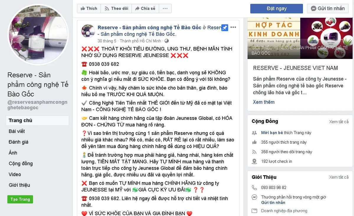 Cảnh báo về sản phẩm, dịch vụ Jeunesse không rõ nguồn gốc - Ảnh 1. Cảnh báo về sản phẩm, dịch vụ Jeunesse không rõ nguồn gốc - Ảnh 1.