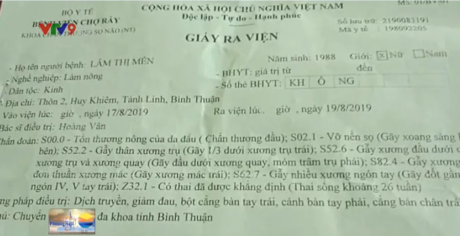 Bình Thuận: Giám định phụ nữ mang thai 7 tháng bị chồng đánh dã man - Ảnh 2.