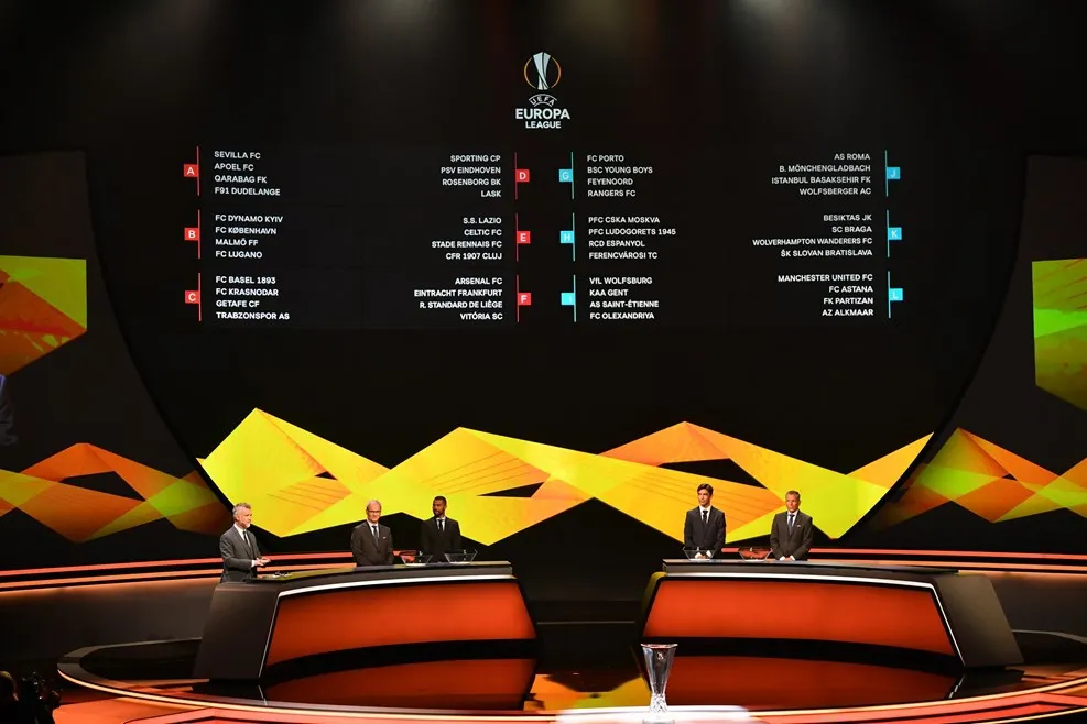 Bốc thăm chia bảng Europa League: Arsenal gặp Frankfurt, Man Utd hành quân xa - Ảnh 1. Bốc thăm chia bảng Europa League: Arsenal gặp Frankfurt, Man Utd hành quân xa - Ảnh 1.