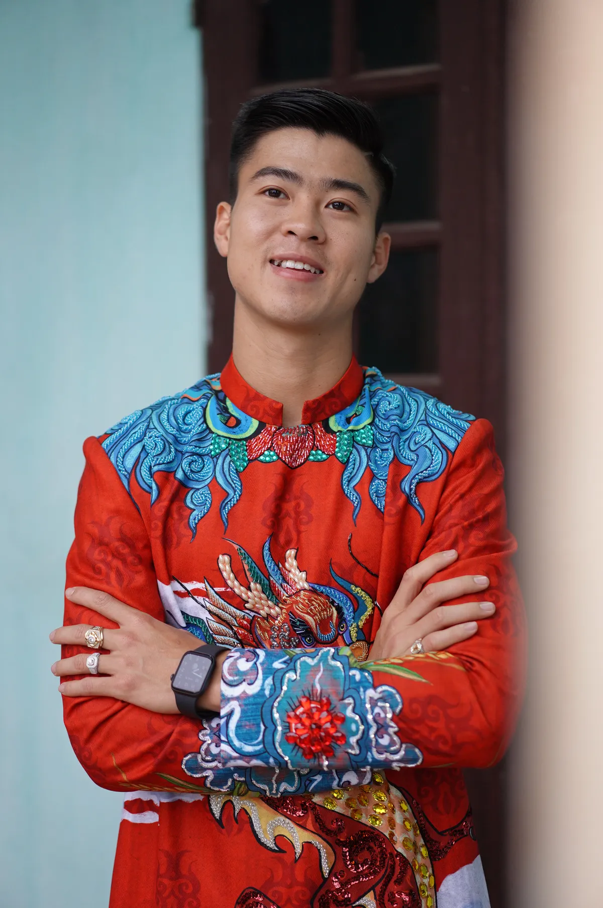 Cầu thủ Duy Mạnh rạng ngời trong lễ ăn hỏi - Ảnh 10. Cầu thủ Duy Mạnh rạng ngời trong lễ ăn hỏi - Ảnh 10.