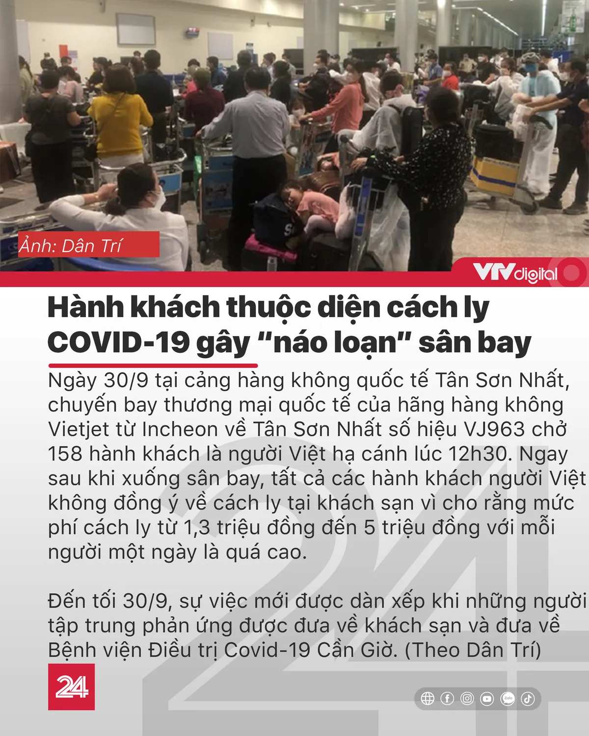 Tin nóng đầu ngày 2/10: Hành khách phải cách ly COVID-19 đại náo sân bay - Ảnh 1.