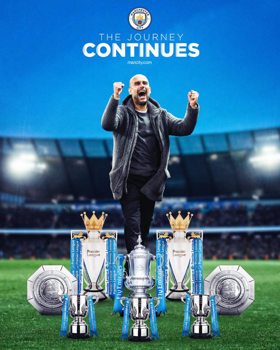 Pep Guardiola tiếp tục gắn bó với Man City đến 2023 - Ảnh 1. Pep Guardiola tiếp tục gắn bó với Man City đến 2023 - Ảnh 1.