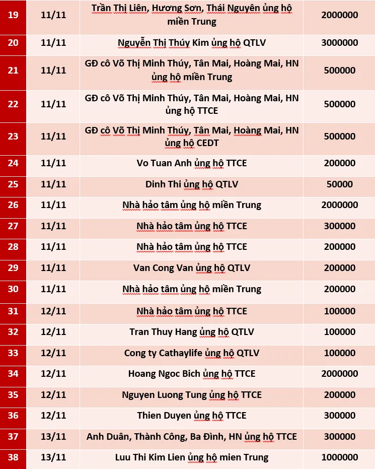 Quỹ Tấm lòng Việt: Danh sách ủng hộ tuần 2 tháng 11/2020 - Ảnh 2.