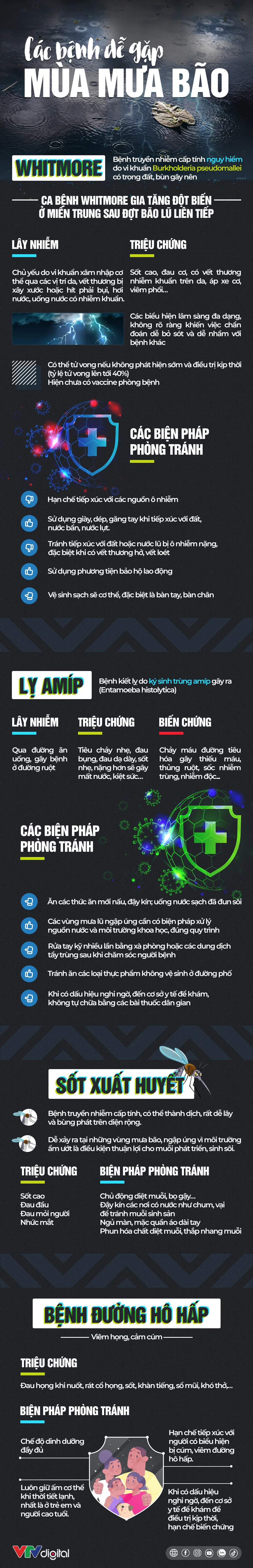 [INFOGRAPHIC] Các bệnh dễ gặp mùa mưa bão - Ảnh 1.