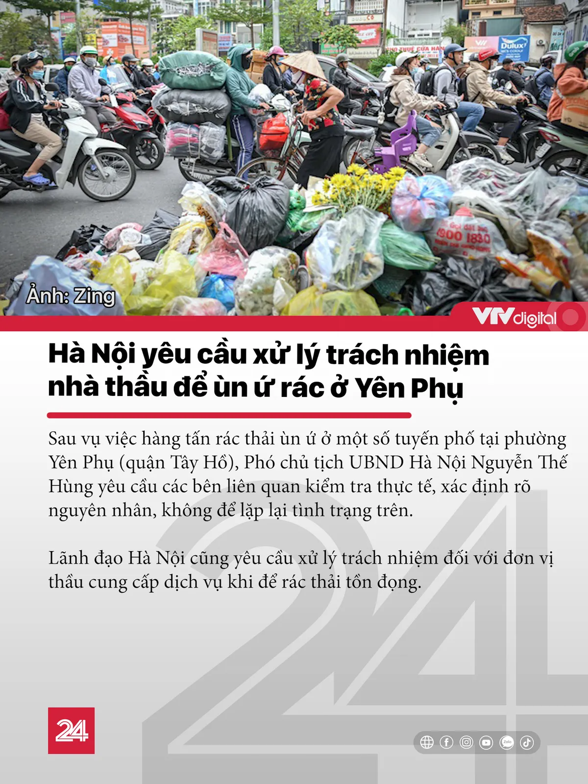 Tin nóng đầu ngày 23/11: Đề nghị xử lý nhà thầu để tắc rác tại Hà Nội - Ảnh 2.