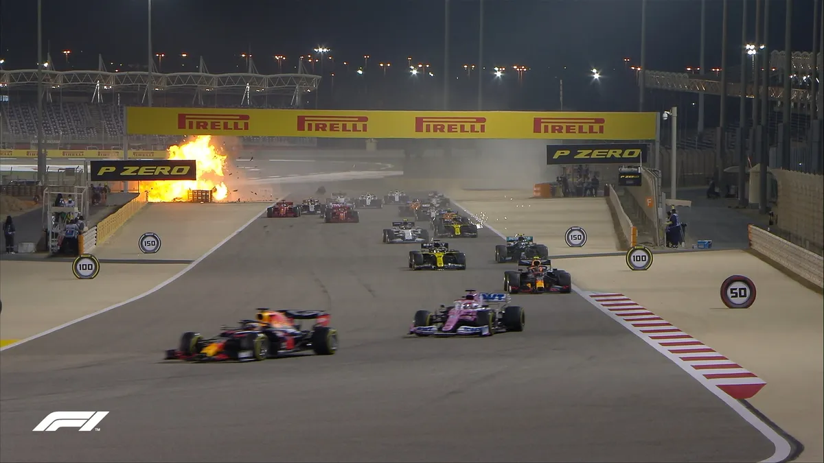 Đua xe F1: Tai nạn kinh ho&agrave;ng tại Bahrain GP 2020 - Ảnh 2.